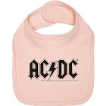 Rosa AC/DC Lätzchen mit Klettverschluss mit Klettverschluss aus Baumwolle für Babys 