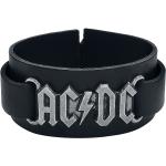 Schwarze AC/DC Herrenarmbänder aus Leder 