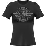 Schwarze AC/DC Damenfanshirts Größe XL 
