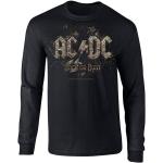 Schwarze Langärmelige AC/DC Herrenbandshirts Größe S 