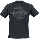 Schwarze Unifarbene AC/DC Herrenbandshirts aus Baumwolle Größe XL für den für den Sommer 