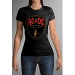Schwarze AC/DC Damenfanshirts Größe S 