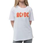 Weiße Kurzärmelige AC/DC Kinder T-Shirts aus Baumwolle Größe 92 