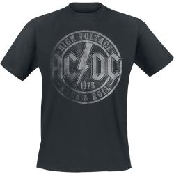 AC/DC T-Shirt - High Voltage 1975 - S bis XXL - für Männer - Größe M - schwarz - Lizenziertes Merchandise