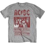 Graue AC/DC Herrenbandshirts Größe L 