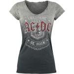 Dunkelgraue AC/DC V-Ausschnitt Damenbandshirts Größe 4 XL für Festivals 