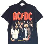 Schwarze Vintage AC/DC Herrenbandshirts mit Australien-Motiv Größe M 