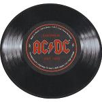 Schwarze AC/DC Runde Schmutzfangmatten & Fußabtreter 50 cm 