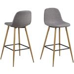 Reduzierte Hellgraue Moderne AC Design Furniture Barhocker & Barstühle Breite 0-50cm, Höhe 100-150cm, Tiefe 50-100cm 