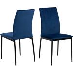 Dunkelblaue AC Design Furniture Bürostühle & Schreibtischstühle aus Stoff gepolstert Breite 0-50cm, Tiefe 50-100cm 4-teilig 