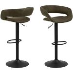 Olivgrüne Moderne AC Design Furniture Barhocker & Barstühle pulverbeschichtet aus Stoff höhenverstellbar Breite 50-100cm, Höhe 100-150cm, Tiefe 0-50cm 2-teilig 