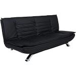 Reduzierte Schwarze Moderne AC Design Furniture Design Schlafsofas aus Kunstleder 3 Personen 