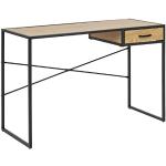 Schwarze Industrial AC Design Furniture Computertische aus Holz mit Schublade Breite 100-150cm, Höhe 50-100cm, Tiefe 0-50cm 