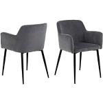 Dunkelgraue Moderne AC Design Furniture Bürostühle ohne Rollen aus Stoff gepolstert Breite 50-100cm, Höhe 50-100cm, Tiefe 50-100cm 2-teilig 