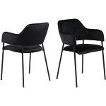 Reduzierte Schwarze Moderne AC Design Furniture Polsterstühle gepolstert Breite 50-100cm, Höhe 50-100cm, Tiefe 50-100cm 2-teilig 