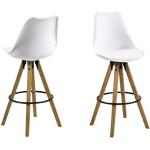 Reduzierte Weiße Moderne AC Design Furniture Barhocker & Barstühle Breite 0-50cm, Höhe 100-150cm, Tiefe 50-100cm 