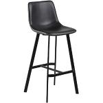 Schwarze AC Design Furniture Barhocker & Barstühle aus Leder Breite 0-50cm, Höhe 100-150cm, Tiefe 0-50cm 1-teilig 