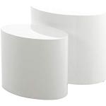 Reduzierte Weiße Moderne AC Design Furniture Ovale Beistelltisch Sets Breite 0-50cm, Höhe 0-50cm, Tiefe 0-50cm 2-teilig 