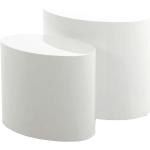 Weiße Minimalistische Beistelltisch Sets aus Holz Breite 0-50cm, Höhe 0-50cm, Tiefe 0-50cm 2-teilig 