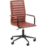 Braune Vintage Ergonomische Bürostühle & orthopädische Bürostühle  aus Kunstleder Breite 0-50cm, Höhe 100-150cm, Tiefe 50-100cm 