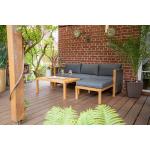 Schwarze ACAMP L-förmige Gartenmöbel Holz aus Teakholz UV-beständig Breite 100-150cm, Höhe 100-150cm, Tiefe 100-150cm 