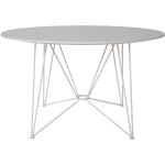 Acapulco Design The Ring Table Esstisch HPL Ø120cm weiß/Tischplatte HPL/Gestell Stahl pulverbeschichtet/HxØ 74x120cm weiß Gestell Stahl pulverbeschichtet