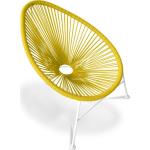 Reduzierte Gelbe Ovale Acapulco Chair aus Metall Outdoor Breite 50-100cm, Höhe 50-100cm, Tiefe 50-100cm 