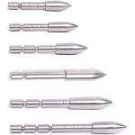 ACCMOS 24 Stück 120 Grain Rostfreier Stahl Bullet TIPP für ID 4,2 mm Pfeilwelle, Bogenschießen Jagd Pfeile Zubehör (120gr OD 6.5mm)