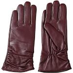 Reduzierte Rote Elegante Touchscreen-Handschuhe aus Lammfell für Damen Größe M für den für den Winter 