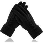 Reduzierte Schwarze Gefütterte Handschuhe aus Fleece für Damen Einheitsgröße für den für den Winter 
