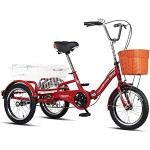 ACIYD Erwachsenes Dreirad-Cruiser-Fahrrad für Reisen oder Einkaufen Dreirad for Erwachsene, 20 Zoll Single-Speed-Dreirad-Last 300 lbs mit großer Korb for Erholung, Einkaufen, Übung
