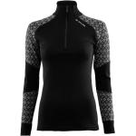 Aclima - DesignWool Damen-Pullover mit Stehkragen, Glitzer, Schwarz XS