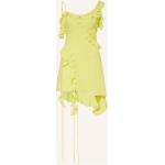 Gelbe Acne Studios Nachhaltige Spaghettiträger-Kleider mit Volants aus Polyester für Damen Größe XS für den für den Winter 