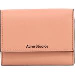 Acne Studios, Logo Geldbörse aus Kalbsleder Pink, Damen, Größe: ONE Size