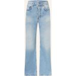 Hellblaue Loose Fit Acne Studios Nachhaltige Straight Leg Jeans aus Baumwolle für Damen Größe S 