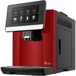 Rote Acopino Kaffeevollautomaten mit Milchaufschäumer 