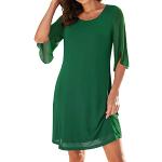 Reduzierte Dunkelgrüne Unifarbene Casual Mini Festliche Kleider aus Mesh für Damen Größe XXL für Partys 