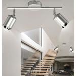 Silberne Wofi Deckenstrahler & LED Deckenstrahler aus Aluminium schwenkbar 