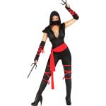 Schwarze Horror-Shop Ninja-Kostüme aus Polyester für Damen 
