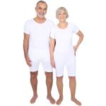 Weiße Kurzärmelige Kurzarm-Unterhemden aus Baumwolle enganliegend für Herren Größe L 