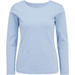 Blaue Casual Langärmelige Damenlongsleeves & Damenlangarmshirts aus Baumwolle Größe M 