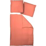 Reduzierte Orange Unifarbene Adam Linens Bio Runde Baumwollbettwäsche mit Reißverschluss aus Renforcé 135x220 