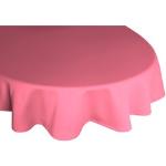 Pinke Unifarbene Adam Linens Bio Nachhaltige ovale Tischdecken 