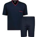 Marineblaue Unifarbene Adamo Pyjamas kurz aus Jersey für Herren Größe 8 XL Große Größen 