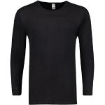 ADAMO Langärmliges Feinripp Unterhemd ROYAL in schwarz Übergröße 20, Größe:14