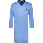 Hellblaue Unifarbene Langärmelige Adamo Herrennachthemden aus Jersey trocknergeeignet Größe 9 XL 