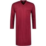 Bordeauxrote Gestreifte Langärmelige Adamo Herrennachthemden aus Jersey trocknergeeignet Größe 9 XL 