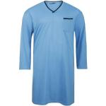 ADAMO Nachthemd »Übergrößen Nachthemd mit langem Arm in hellblau von Adamo«, blau