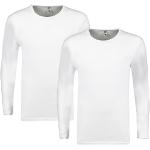 Weiße Langärmelige Adamo Langarm-Unterhemden aus Baumwolle maschinenwaschbar für Herren Große Größen 