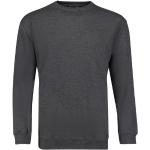 Anthrazitfarbene Unifarbene Langärmelige Adamo Rundhals-Ausschnitt Rundhals-Pullover mit Kapuze für Herren Größe 10 XL für den für den Herbst 